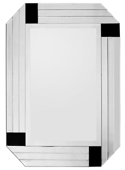 Miroir rectangulaire en verre noir