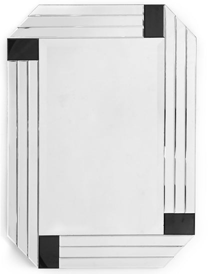 Miroir rectangulaire en verre noir