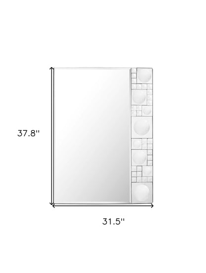 Miroir décoratif encadré en verre transparent de 38 po