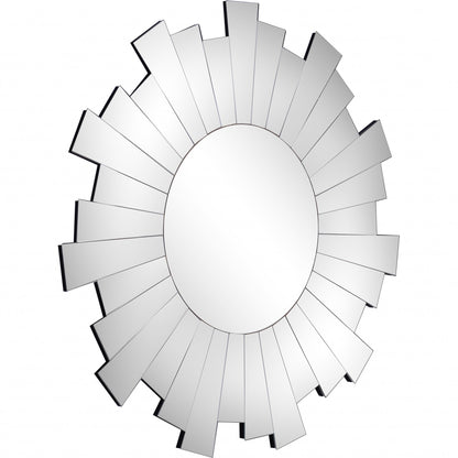 Miroir décoratif encadré Sunburst transparent de 30 po