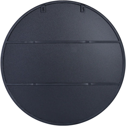 Miroir d'appoint rond en métal noir de 32 po