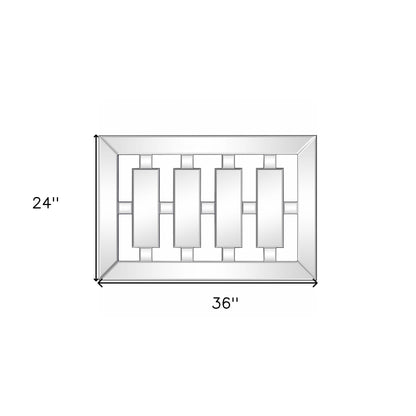 Miroir décoratif encadré en verre transparent de 24 po