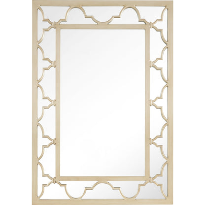 Miroir d'appoint avec cadre en métal champagne de 44 po