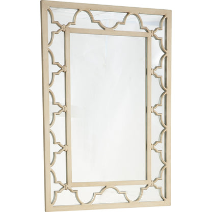 Miroir d'appoint avec cadre en métal champagne de 44 po