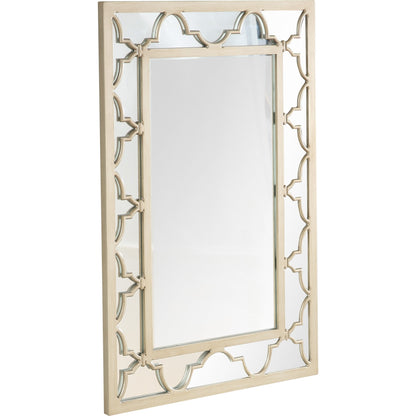 Miroir d'appoint avec cadre en métal champagne de 44 po