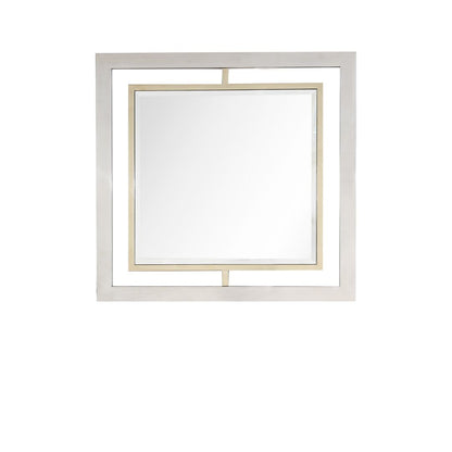 Miroir d'appoint encadré carré doré de 32 po