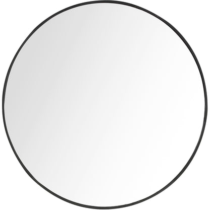 Miroir d'appoint rond encadré noir de 32 po