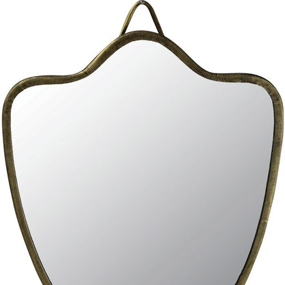 Miroir décoratif fantaisie encadré doré de 9 po