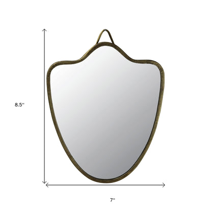 Miroir décoratif fantaisie encadré doré de 9 po