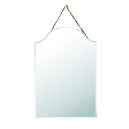 Miroir décoratif irrégulier doré sans cadre de 22 po