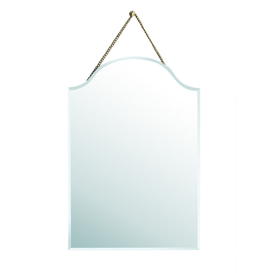 Miroir décoratif irrégulier doré sans cadre de 22 po