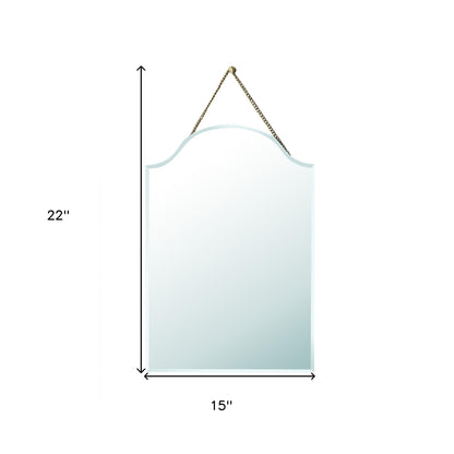 Miroir décoratif irrégulier doré sans cadre de 22 po