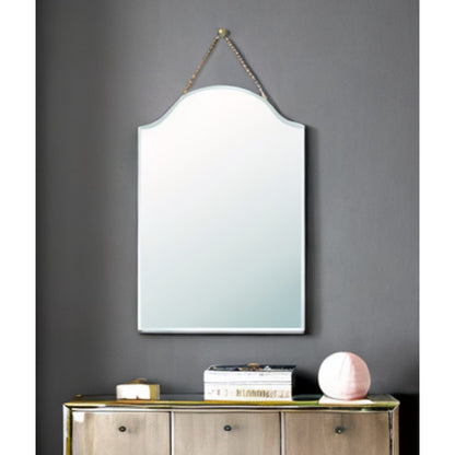 Miroir décoratif irrégulier doré sans cadre de 22 po