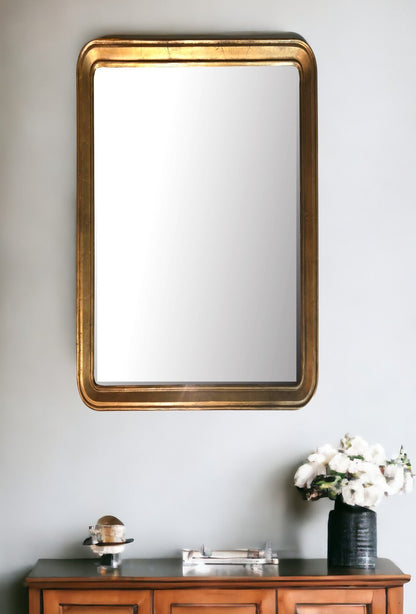 Miroir d'appoint avec cadre doré de 64 po