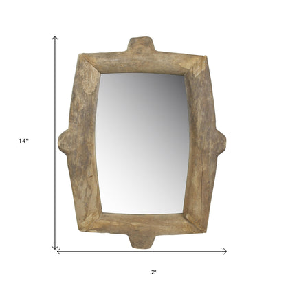 Miroir mural en bois naturel