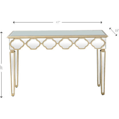 Scalloped Edge Console Table