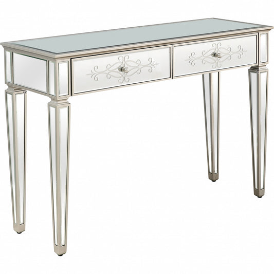 Antiqued Etch Console Table