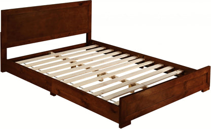 Black Solid and Manufactured Wood Full Bed Frame