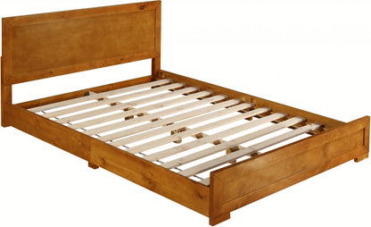 Black Solid and Manufactured Wood Full Bed Frame