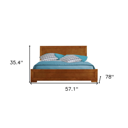 Black Solid and Manufactured Wood Full Bed Frame