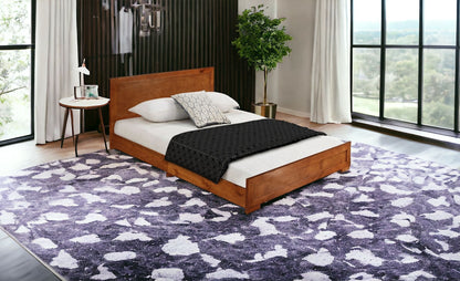 Black Solid and Manufactured Wood Full Bed Frame