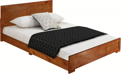 Black Solid and Manufactured Wood Full Bed Frame