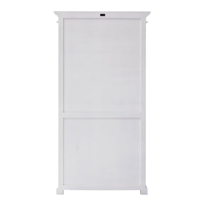 75" White Solid Wood Four Tier Bookcase