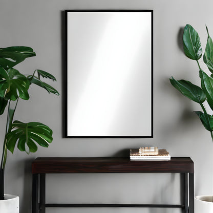 Miroir mural noir minimaliste