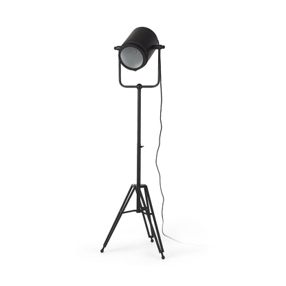 Lampadaire de 61 po noir pour décor de cinéma