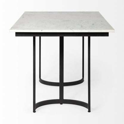 71" White And Black Dining Table