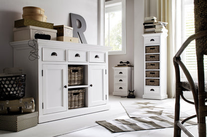 Classic White Three Drawer Nightstand