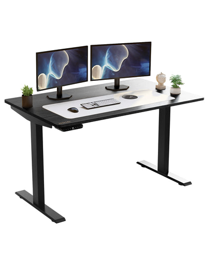 Bureau debout réglable en acier inoxydable noir de 30 po