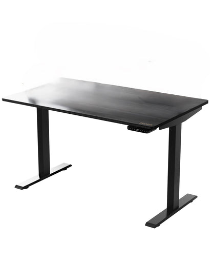 Bureau debout réglable en acier inoxydable noir de 30 po