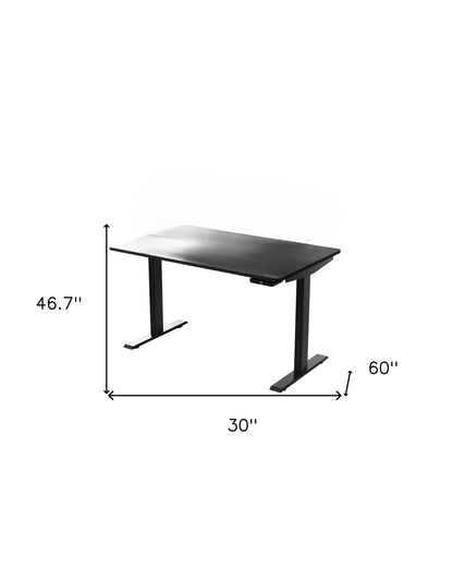 30" Adjustable Black Stainless Steel Standing Desk