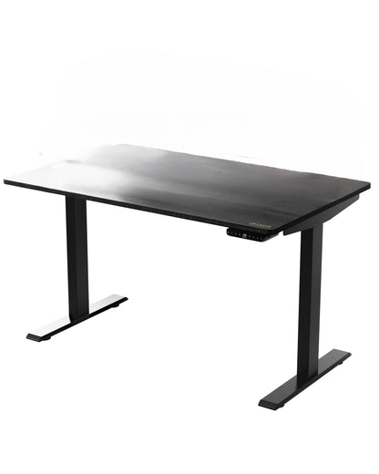 Bureau debout réglable en acier inoxydable noir de 30 po