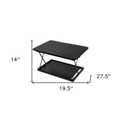 20" Adjustable Black Stainless Steel Standing Desk Converter