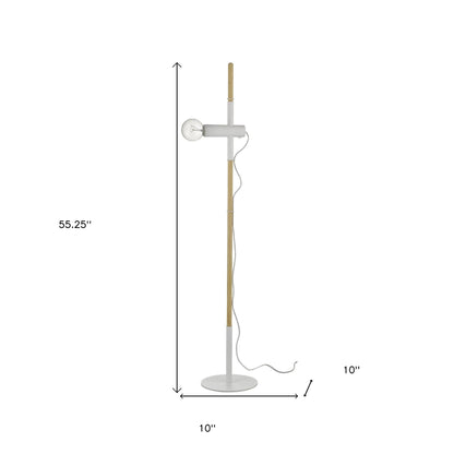 Lampadaire de lecture naturel de 55 po