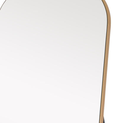 Miroir sur pied pleine longueur avec cadre en bois doré de 71 po