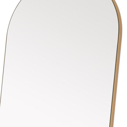 Miroir sur pied pleine longueur avec cadre en bois doré de 71 po