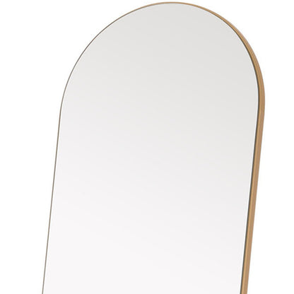 Miroir sur pied pleine longueur avec cadre en bois doré de 71 po