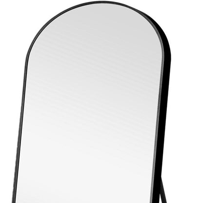 Miroir noir sur pied en arc