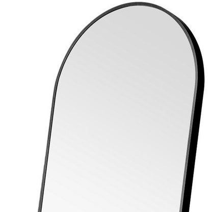 Miroir noir sur pied en arc