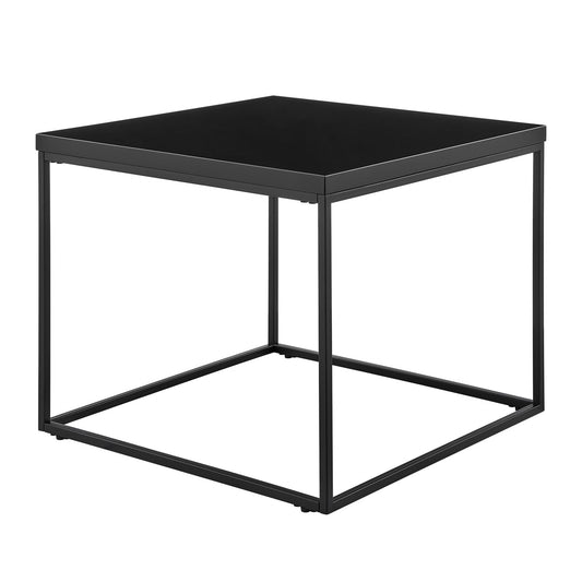 Table d'appoint carrée noire de 20 po