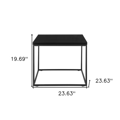 Table d'appoint carrée noire de 20 po