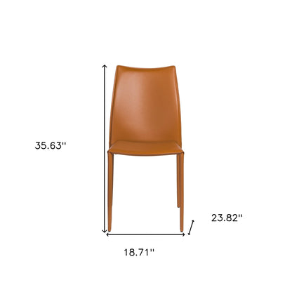 Ensemble de deux chaises de salle à manger empilables haut de gamme entièrement en terre cuite