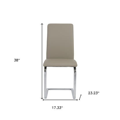 Ensemble de deux chaises de salle à manger Mod gris clair et argent