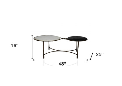 Table basse à double rebord du milieu du siècle