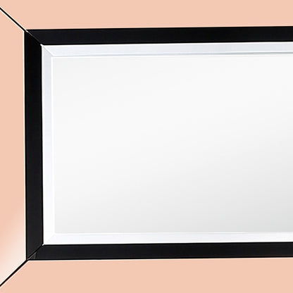 26" Rose Gold Wood Framed Accent Mirror