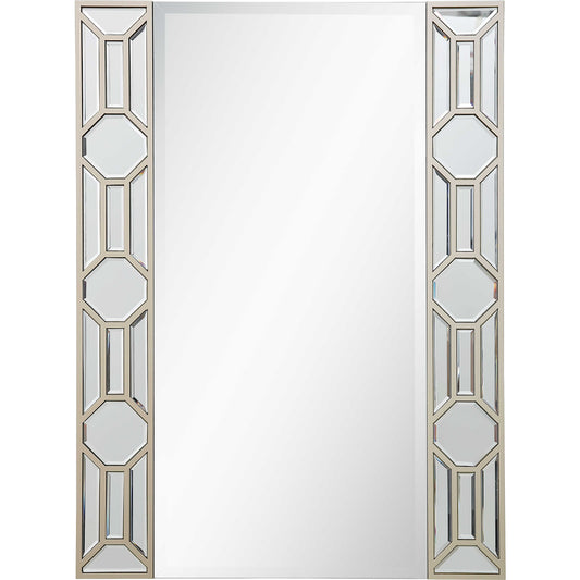 35" Champagne Accent Wood Framed Mirror