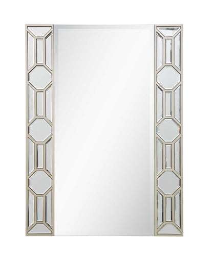 35" Champagne Accent Wood Framed Mirror